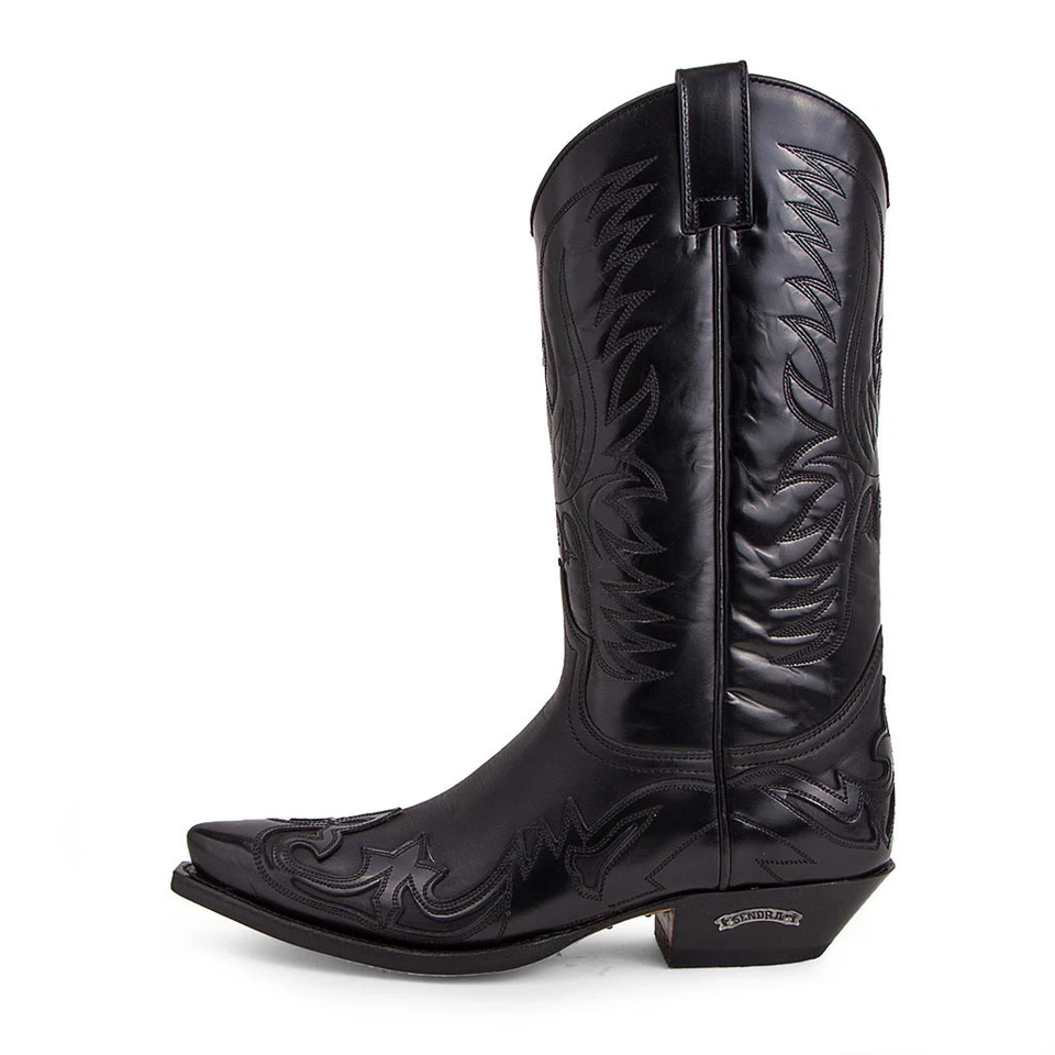 3241 Sendra bottes western FLORENTIC NEGRO/SPRINTER NEGRO talon Ibiza UNISEXE - Photo 2/4