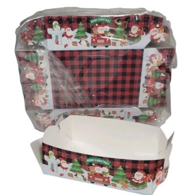 Serving Boat Trays 200 Disposable 5'' Food Containers Christmas Party Novelty