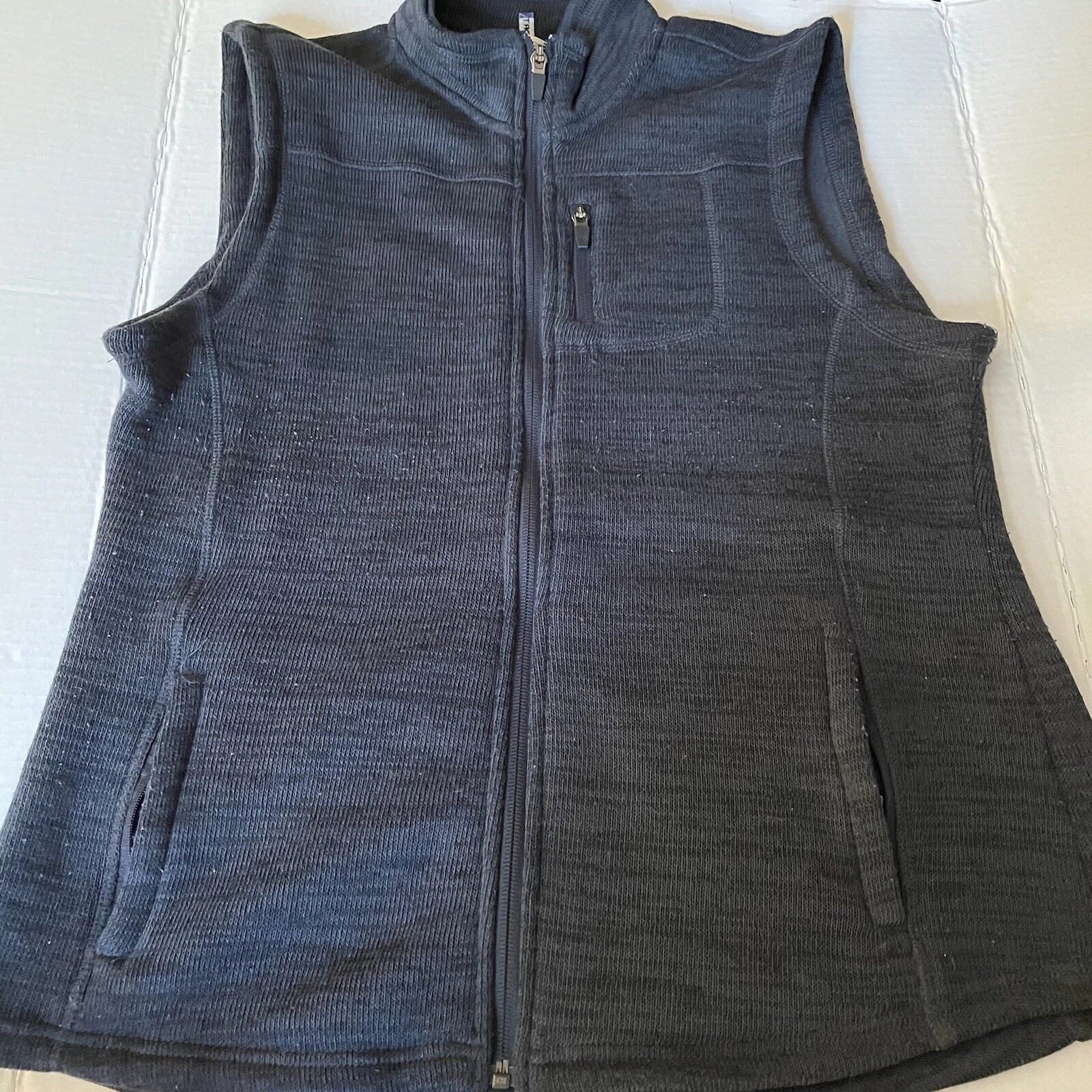 Orvis Passport Knit Vest Outdoor Navy L Zip Up Outerwear Heather