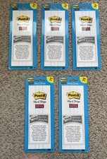 3M Post It Super Sticky White Word Strips Qty:5.-50 Sheets Per Pad. 250 Total