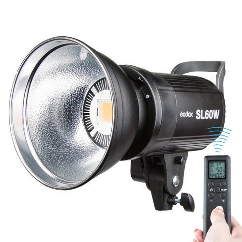 Luce continua video LED US 2 * Godox SL-60W + supporto softbox porta fienile + custodia - Foto 2 di 10