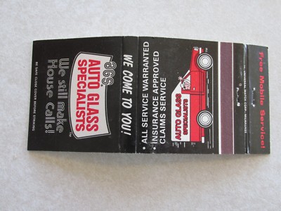 H590 Matchbook Cover AGS Auto Glass Specialists 