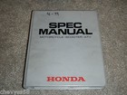 1996-1999 96 99 Motorcycle Atv Scooter Service Specifications Spec Book Manual