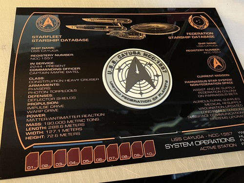 • STAR TREK • STRANGE NEW WORLDS • CAYUGA PATCH PANEL PROP REPLICA • ENTERPRISE - Picture 2 of 4