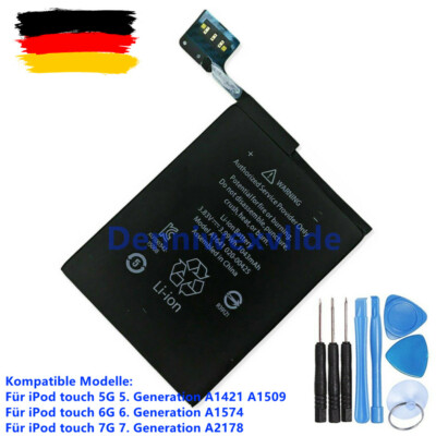 New 1043mAh Akku Interne Batterie für Apple iPod Touch 5.G 6.G 7G 7. Generation