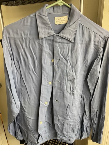 VINTAGE 1950’s PENNEY’S WESTERN LOOP COLLAR ROCKABILLY RAYON Shirt - Picture 5 of 5