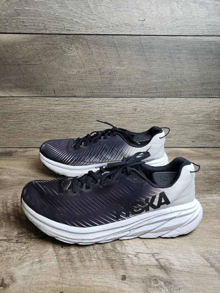 Hoka One One Rincon 3 1121370 BWHT Black White Mens Size 11.5D | eBay