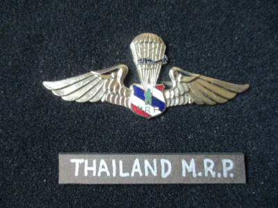 Thailand MRP Parachute Airborne Parachutist Paratrooper Jump Wing Badge B2