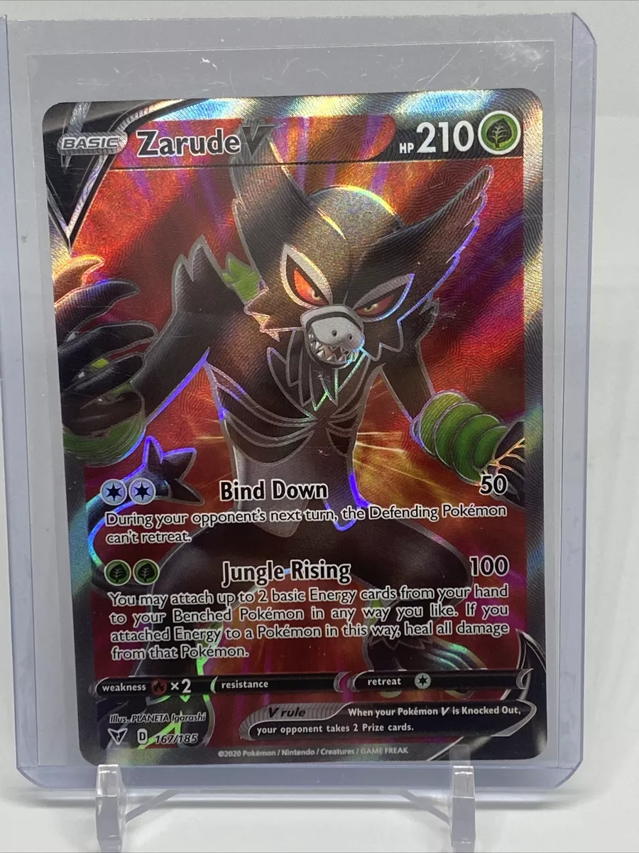  Pokemon - Zarude V - 167/185 - Vivid Voltage - Full Art - Ultra  Rare Card : Toys & Games