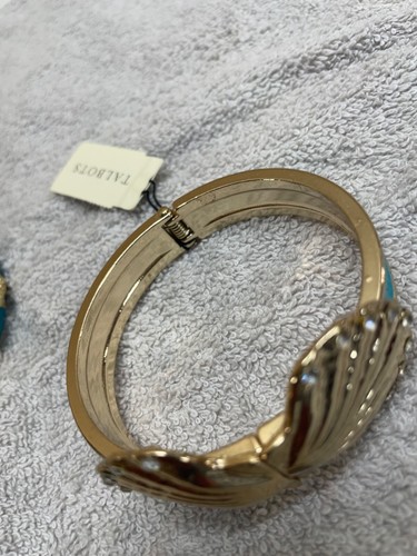 Talbots Pair of Bracelets Gold and Turquoise Ocean Them Bangles see pics - Picture 6 of 13