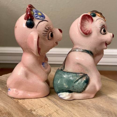 Vintage 50's Kitschy Pink Monkey Salt and Pepper Shakers Japan Tropical MCM - Picture 3 of 5