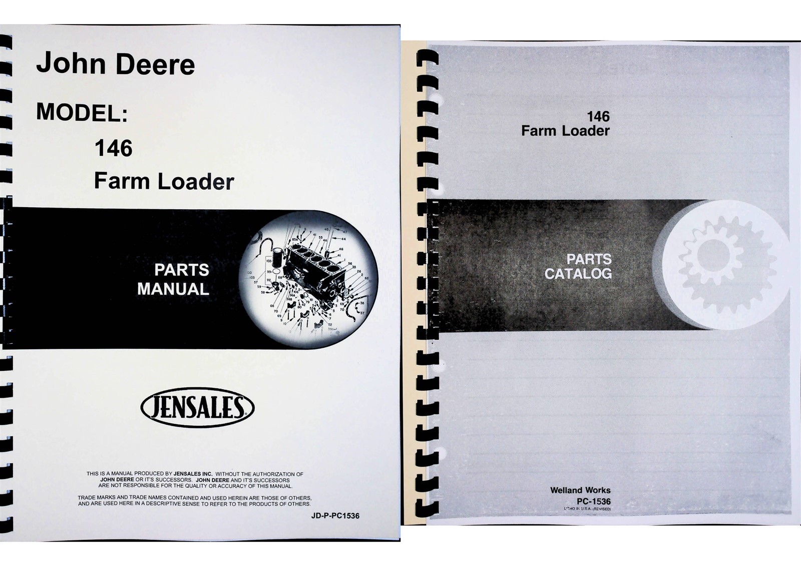 John Deere 146 Loader Parts Manual Catalog Attachment pc1536