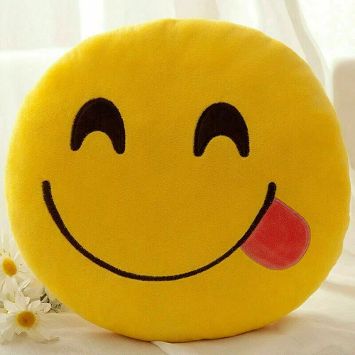Kindergeschenk Emoji Soft Cushion Kissen Smiley Emoticon Plüschtier 33cm - Bild 17 von 42