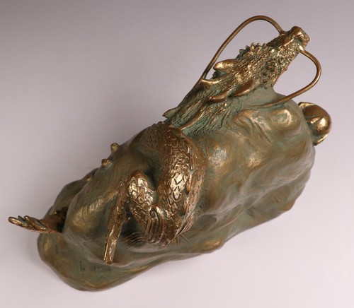 Vintage Japanese Bronze Dragon Statue 6.5inch Art Sculpture By Naoki Tominaga - Picture 14 of 23