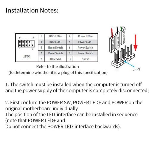 LED Light Computer Desktop Switch PC Motherboard External Start Power Button q - Picture 17 of 23