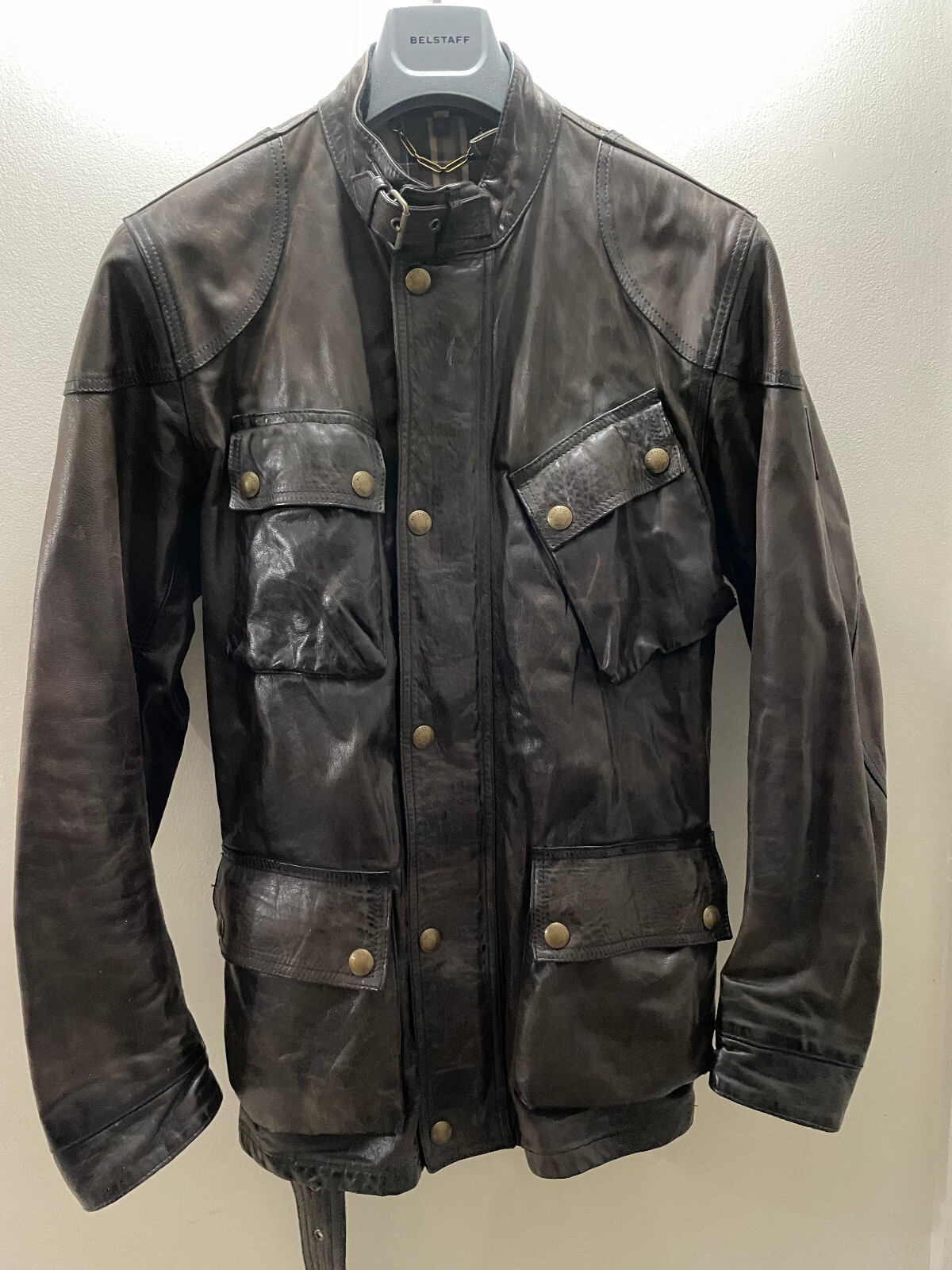 belstaff leather jacket mens eBay