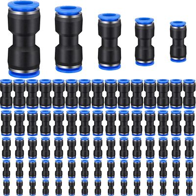 Konohan 100 Pieces Air Hose Fittings Air Line Fittings Straight Push to link 4 6