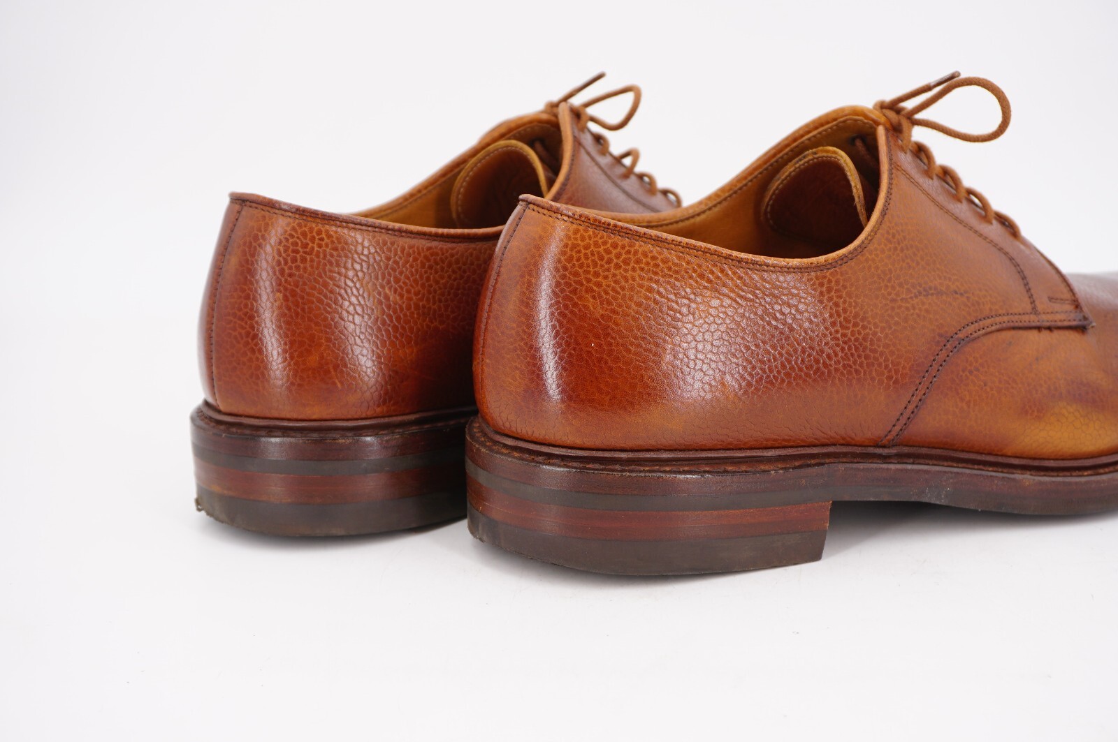 SAOLA $685 CROCKETT & JONES GRASMERE UK 10 E US 11 DERBY CASTAGNA MARRONE SCOTCHGRAIN