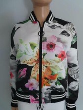 Off-white C/o Virgil Abloh Multicolor Floral Print Bomber Jacket Size 40/us 4