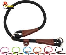 Slip Collar Nylon Rope Choke Collar for Dog Training- No Pull round Martingale D