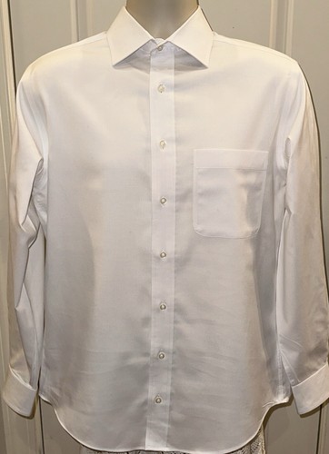 Jos A Bank Travel Tech Men’s White Slim Fit L/S Dress Shirt Size 15.5 x 33 - Picture 3 of 3