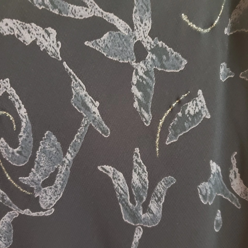 Юбка Carole Little женская размер 10 темно-синяя лавандовая с цветочным блеском макси прозрачная праздничная - Изображение 3 из 4