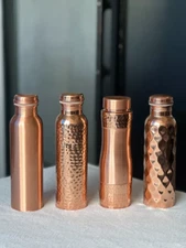 100 % Pure Copper Water Bottle,Ayurveda Health Benefits Unique Birthday Gift