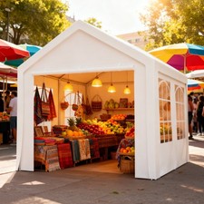 3 x 3 m Partyzelte Garagenzelt Festzelt Bierzelt Pavillon Eventzelt mit Fenstern