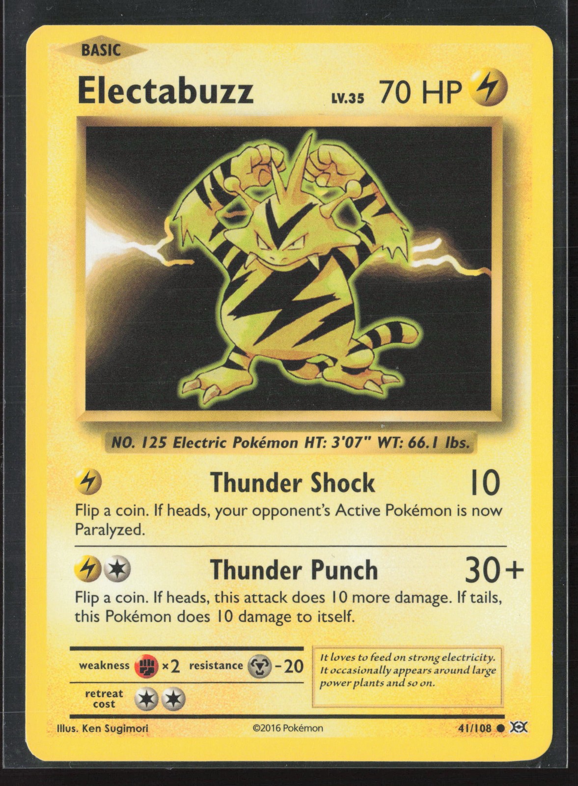 Electabuzz Common XY - Evolutions 41/108 NM Pokemon Card