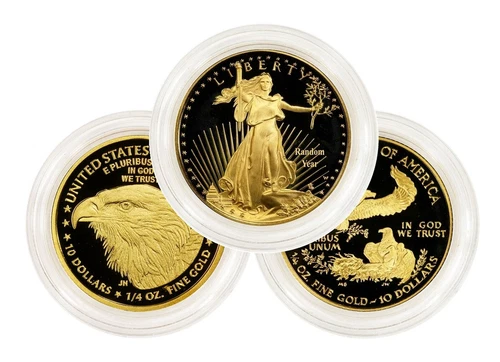 Random Year $10 1/4 oz Proof American Gold Eagle in Capsule Coin