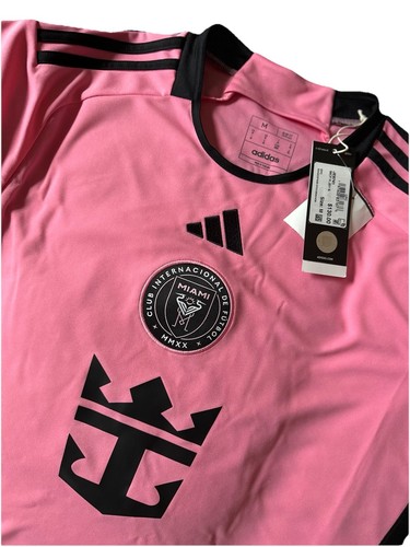 Adidas Inter Miami CF LIONEL MESSI 2024/25 Pink Home Jersey Men Medium NWT $130 - Picture 2 of 5