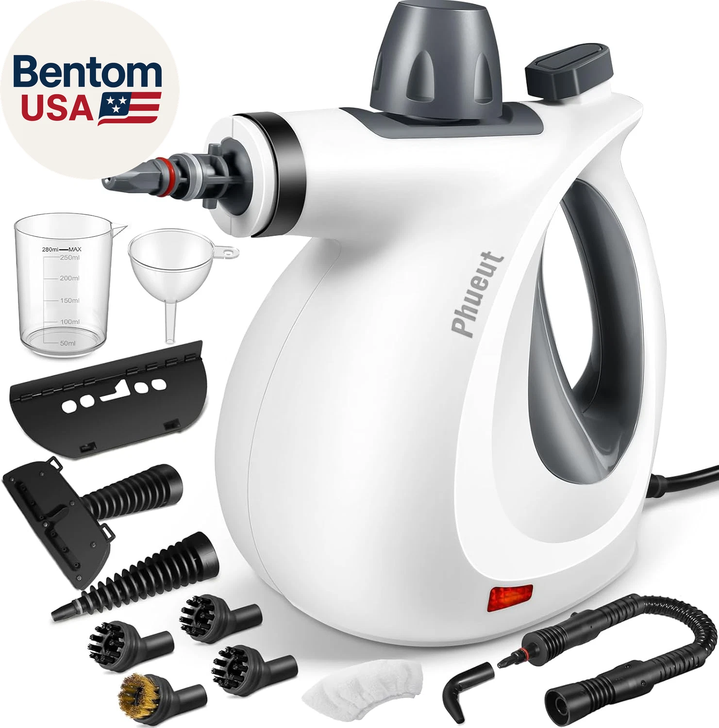 Pressurized Handheld Multi-Surface Natural Steam Cleaner with 12 Pcs Accessories