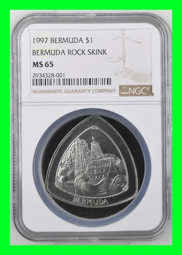 Wreck Of The Sea Venture Elizabeth II 1997 Bermuda $1 Dollar Graded NGC MS65 UNC