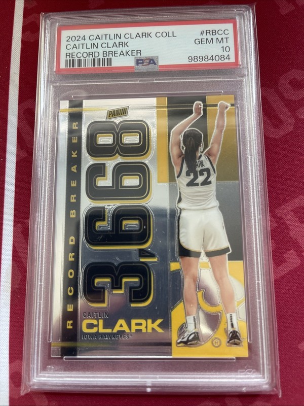2024 Caitlin Clark Collections Caitlin Clark Record Breaker #RBCC PSA 10 Fever