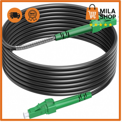 Glasfaserkabel LC APC 10m gepanzert 9/125µm Singlemode Patchkabel LWL Outdoor