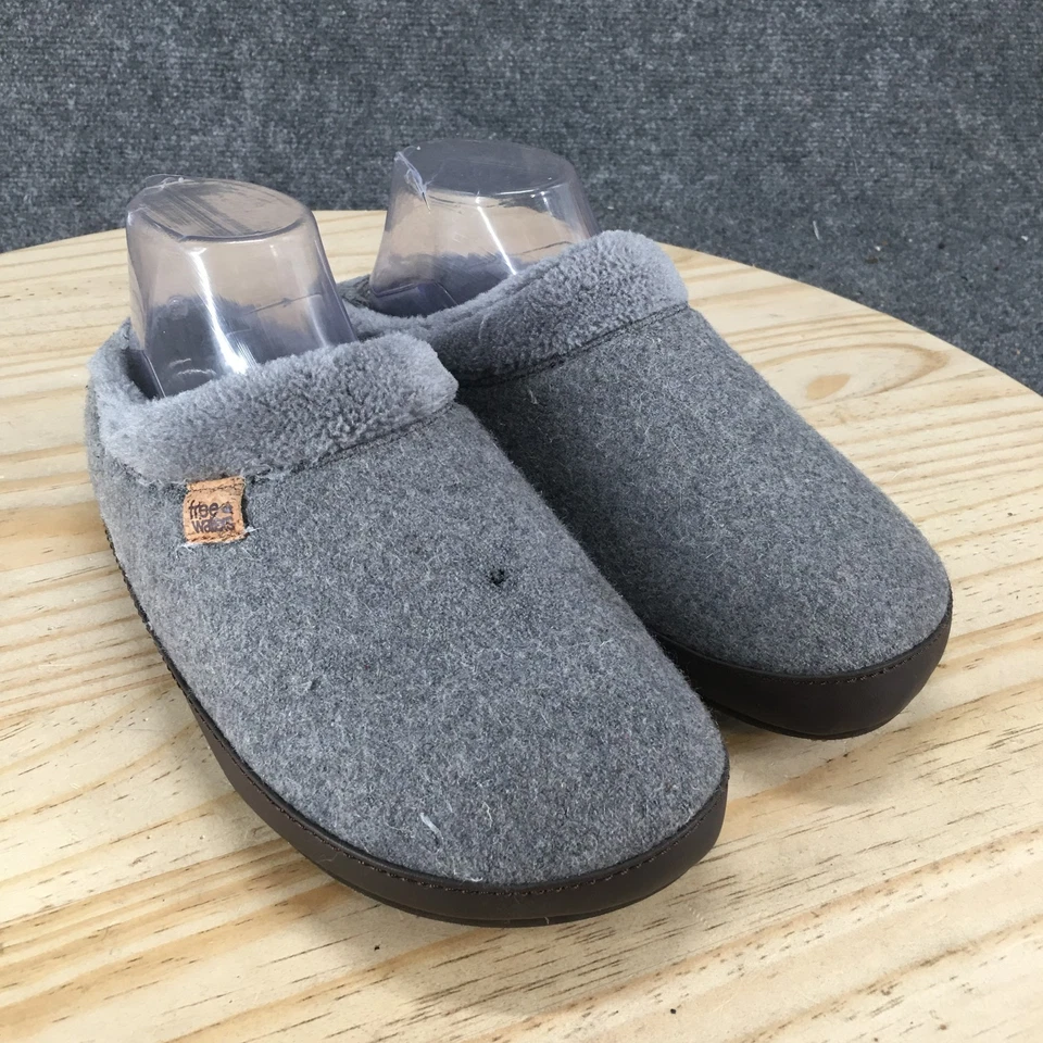 Free Waters 女式拖鞋 7.5-8.5 Chloe 2.0 骡子木屐灰色舒适圆头 — 第 3/4 张图片