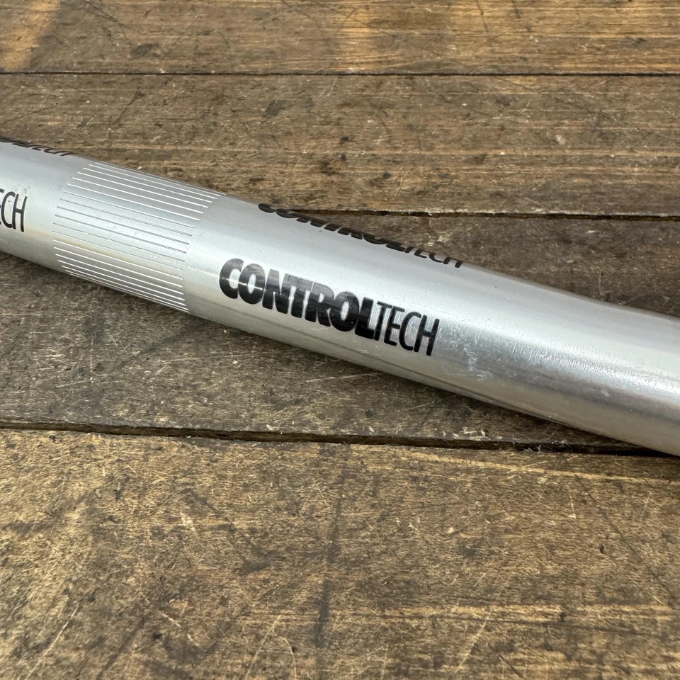 Vintage ControlTech Silver Mountain Bike Handlebar NOS 25.4 Aluminum 90s MTB - Image 2 of 4