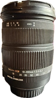 Sigma 18-200mm F3.5-6.3 DC OS Zoom Telephoto Lens for Canon EF 60d 70d 80d 90d