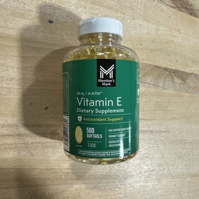 Member's Mark Vitamin E Softgels 180 mg 500 Ct EXP 08/2027