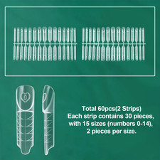 Nailpop Space Nail Dual Forms 15 Sizes Nail Forms for Poly Gel Extension Reusabl