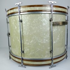 Leedy&Ludwig 14x22" 8-Tube Lug Bass Drum WMP Chrome/Nickel Rail Vintage 50s+CALF