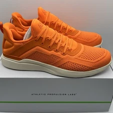 APL TechLoom Tracer Men’s Size 11.5 Orange Knit Running Shoes Lightweight New 👟