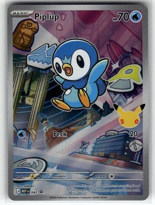 Piplup 042 Holo Promo ME: Mega Evolution Promo Pokemon Near Mint