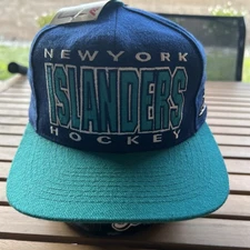Vintage 90s New York Islanders Apex One NHL Wool Blend SnapBack Hat NWT Rare