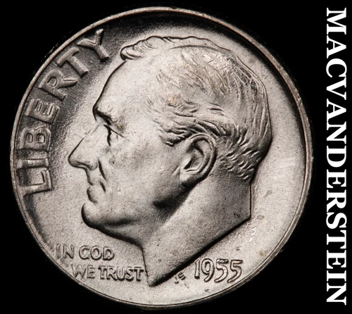 1955 Roosevelt Dime- Silver Choice Gem Brilliant Uncirculated Luster #i7423
