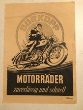 Altes Dürkopp  Litfaßplakat  Motorräder zuverlässig und schnell.