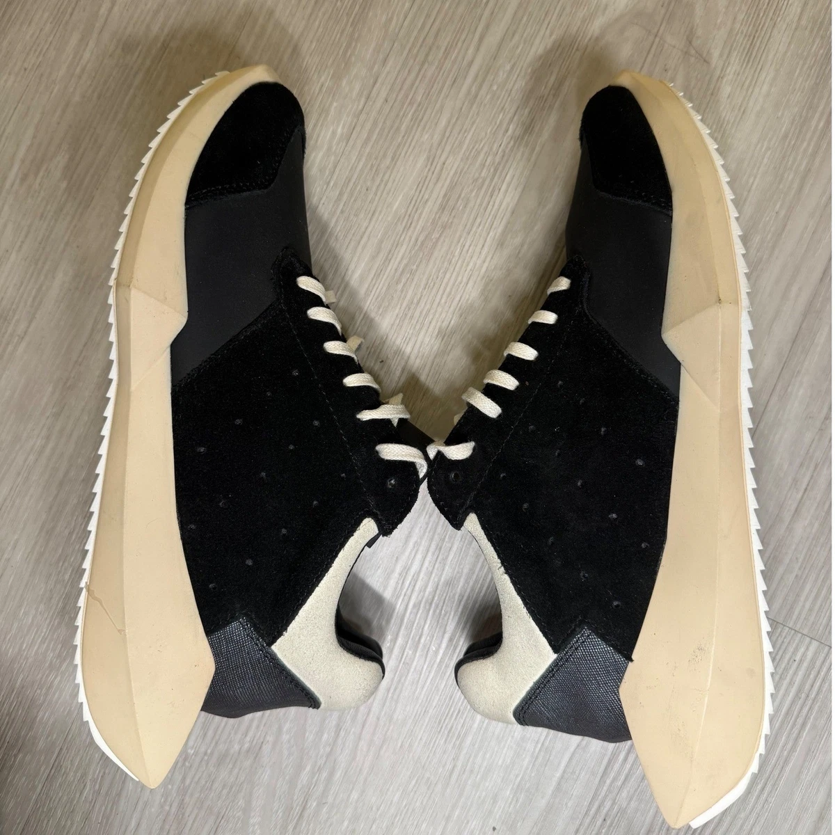 Rick Owens x adidas Tech Runner White Black for Sale 