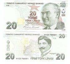 Turkey - 20 Lirasi 2009 ( 2025 ) UNC P. 224h - serie H Lemberg-Zp