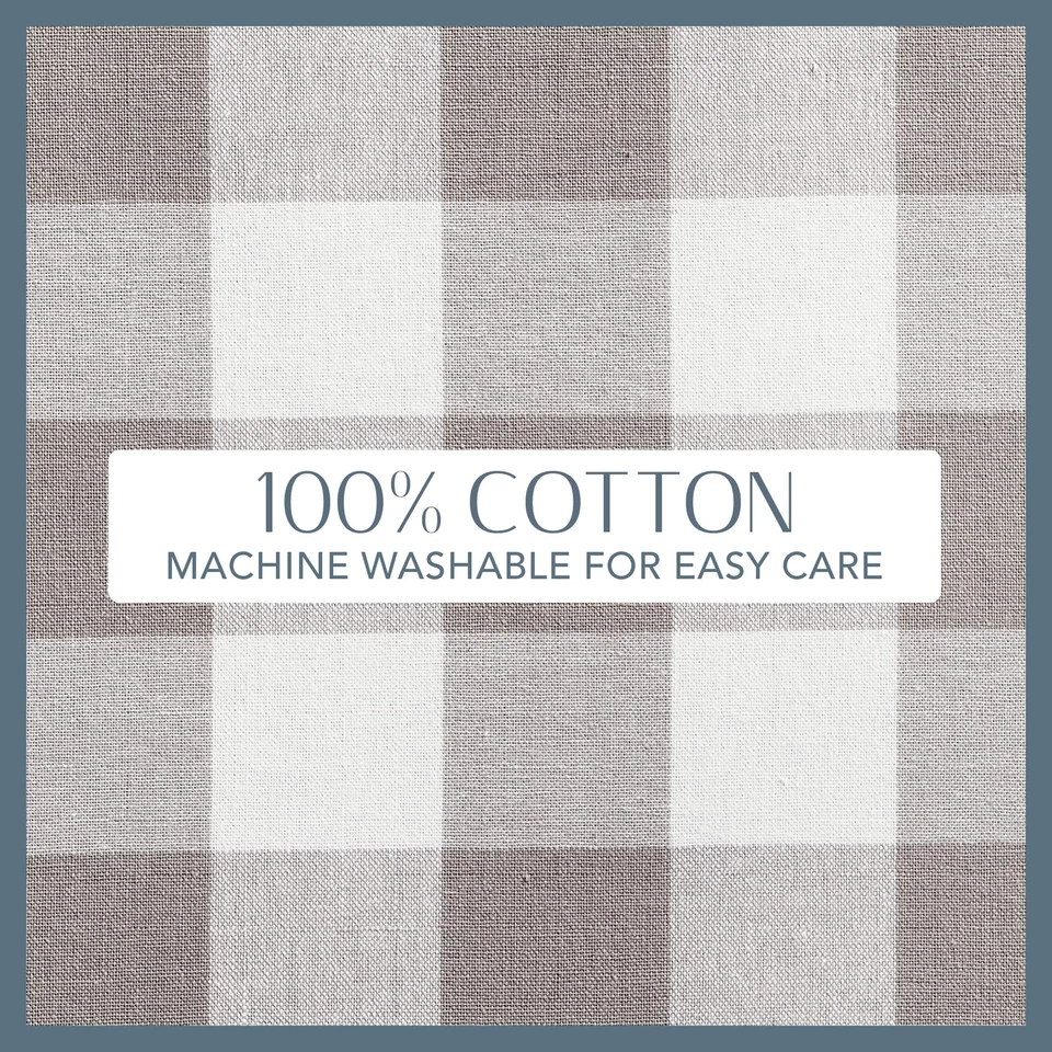 Home Fashions Farmhouse Living Buffalo-Check Tablecloth, 60" x 102", Gray/White - Image 4 of 4