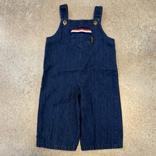 Vintage 80s Wrangler Homemade Denim Overall Bibs Fits 12M Toddler Western 1980s